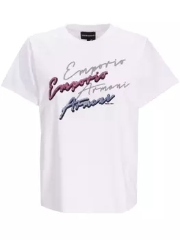 Футболка с логотипом Emporio Armani, белый