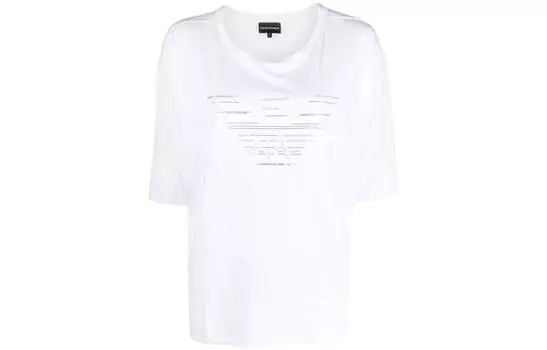 Футболка с логотипом EMPORIO ARMANI, белый