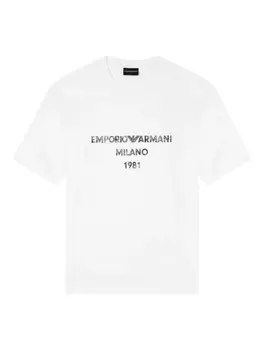 Футболка с логотипом Emporio Armani, белый