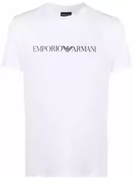 Футболка с логотипом EMPORIO ARMANI, белый