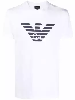 Футболка с логотипом EMPORIO ARMANI, белый