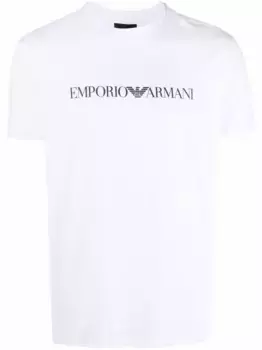 Футболка с логотипом EMPORIO ARMANI, белый