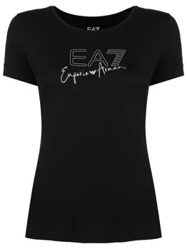 Футболка с логотипом Emporio Armani, черный