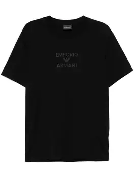 Футболка с логотипом Emporio Armani, черный