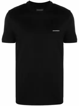 Футболка с логотипом EMPORIO ARMANI, черный