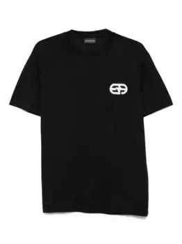 Футболка с логотипом EMPORIO ARMANI, черный