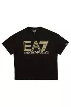 Футболка с логотипом Emporio Armani для мальчиков Ea7, черный