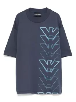 Футболка с логотипом Emporio Armani Kids, синий