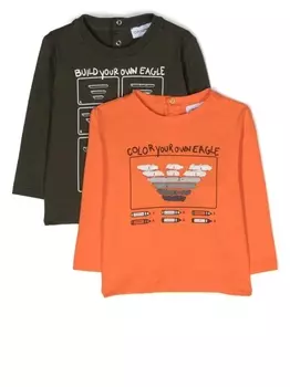 Футболка с логотипом Emporio Armani Kids, зеленый