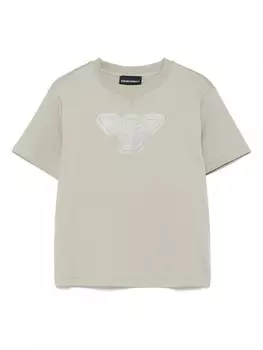 Футболка с логотипом Emporio Armani Kids, зеленый