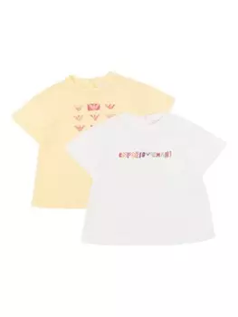 Футболка с логотипом Emporio Armani Kids, желтый