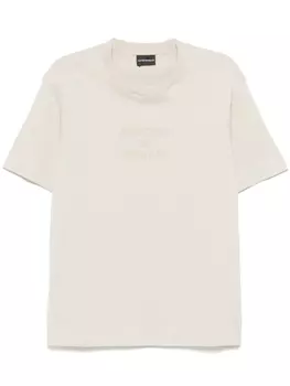 Футболка с логотипом Emporio Armani, серебряный