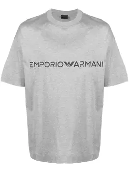 Футболка с логотипом Emporio Armani, серый