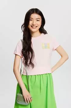 Футболка с логотипом Esprit, розовый