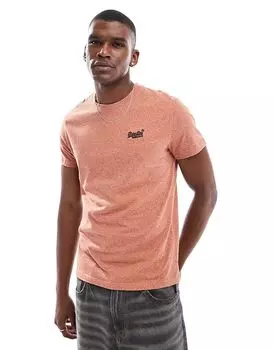 Футболка с логотипом Essential из хлопка цвета обожженной оранжевой крошки Superdry