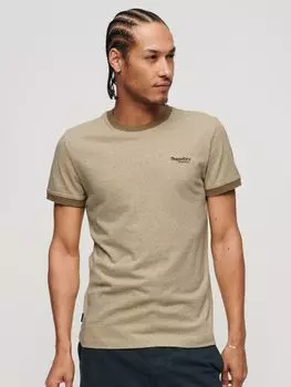 Футболка с логотипом Essential из органического хлопка Superdry, тан браун