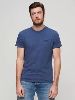 Футболка с логотипом essential из органического хлопка Superdry, цвет Bright Blue Marl