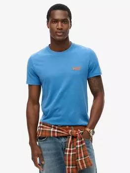 Футболка с логотипом essential из органического хлопка Superdry, цвет Monaco Blue