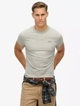 Футболка с логотипом essential из органического хлопка Superdry, цвет Grey Fleck Marl
