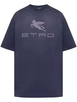 Футболка с логотипом ETRO, синий