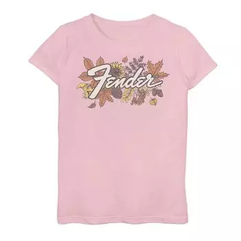 Футболка с логотипом Fender Autumn Leaves для девочек 7–16 лет Licensed Character
