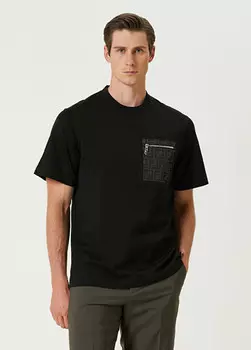 Футболка с логотипом Fendi, черный