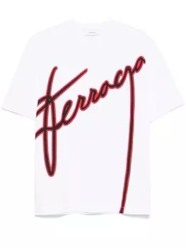 Футболка с логотипом Ferragamo, белый