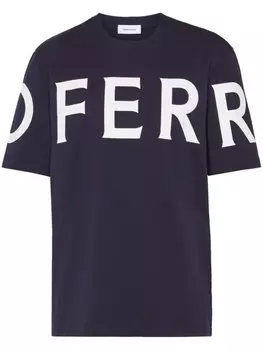 Футболка с логотипом Ferragamo, синий