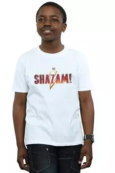 Футболка с логотипом фильма Shazam DC Comics, белый