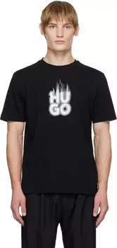 Футболка с логотипом Flame Hugo, черный