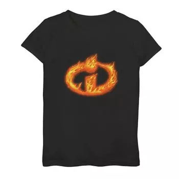 Футболка с логотипом Flaming Hot для девочек 7–16 лет Disney/Pixar's Incredibles Licensed Character