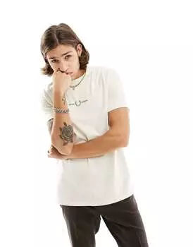 Футболка с логотипом Fred Perry цвета экрю