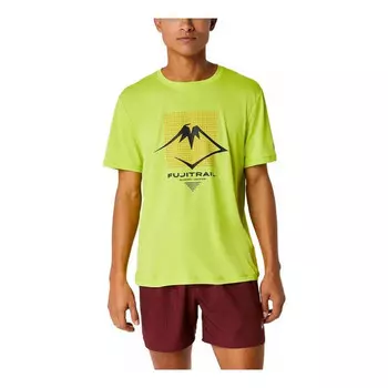 Футболка с логотипом fujitrail Asics, зеленый