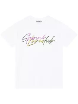 Футболка с логотипом GANNI, белый