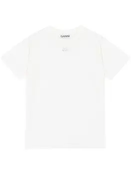 Футболка с логотипом GANNI, белый