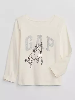 Футболка с логотипом Gap, бежевый