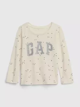Футболка с логотипом Gap, бежевый