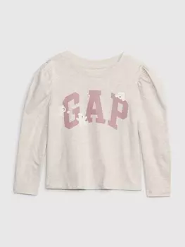 Футболка с логотипом Gap, бежевый