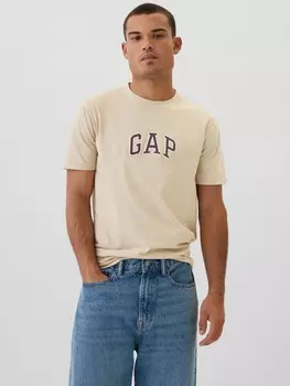 Футболка с логотипом Gap, бежевый