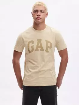 Футболка с логотипом Gap, бежевый