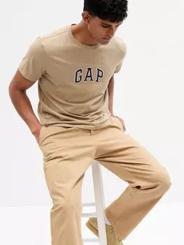 Футболка с логотипом Gap, бежевый