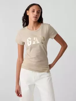 Футболка с логотипом Gap, бежевый