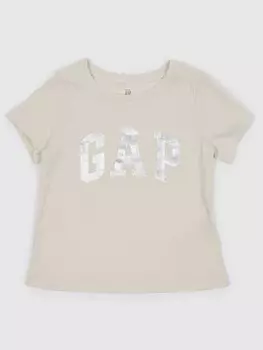 Футболка с логотипом Gap, бежевый