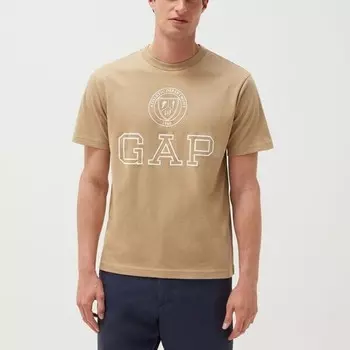Футболка с логотипом Gap, бежевый