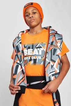 Футболка с логотипом Geo Box 'Frequency' Beat Boyz Club, оранжевый