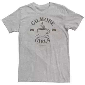 Футболка с логотипом Gilmore Girls и кружкой кофе для высоких и полных Licensed Character, серый