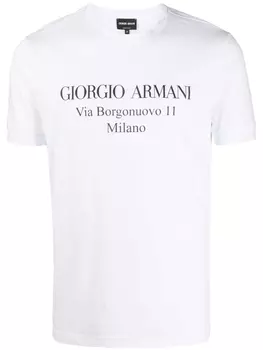 Футболка с логотипом Giorgio Armani, белый