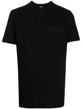 Футболка с логотипом Giorgio Armani, черный