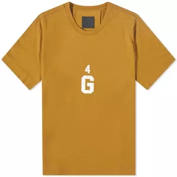 Футболка с логотипом Givenchy 4G спереди и сзади, бронза