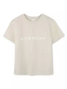 Футболка с логотипом Givenchy Kids, нейтральный цвет